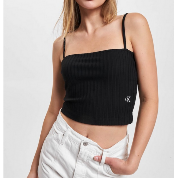 Camiseta CALVIN KLEIN Crop Top Negra