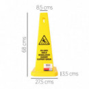 Señal Cono de Suelo Mojado PAMACON 68 Cm