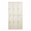 Taquilla Metalica 2 Puertas 3 Cuerpos AIRMEC 185X90X45 Cm
