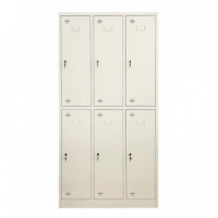 Taquilla Metalica 2 Puertas 3 Cuerpos AIRMEC 185X90X45 Cm