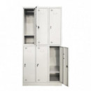 Taquilla Metalica 2 Puertas 3 Cuerpos AIRMEC 185X90X45 Cm