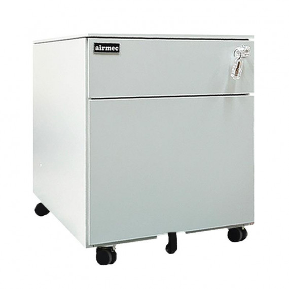 Cajonera de Oficina Blanca 2 Gavetas AIRMEC 47.9X39X50 Cm