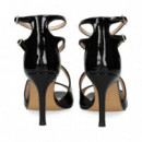 Sandalia Doble Gilda Charol Negro  LODI