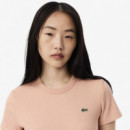 Camiseta de Canalé de Algodón de Corte Ajustado de LACOSTE