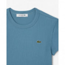 Camiseta de Canalé de Algodón de Corte Ajustado de LACOSTE