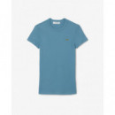 Camiseta de Canalé de Algodón de Corte Ajustado de LACOSTE
