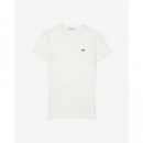 Camiseta de Canalé de Algodón de Corte Ajustado de LACOSTE