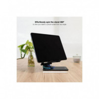 Soporte Sobremesa TOOQ Ajustable para Smartphone/tablet hasta 13 Black