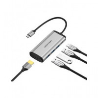 VENTION Hub Tipo C/M a 3xUsb 3.0/1xTipo C/Hdmi 4K CNBHB
