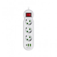 DCU Regleta 3 Enchufes +2XUSB A+1XTIPO C Blanco 37400103