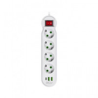 DCU Regleta 4 Enchufes +2XUSB A+1XTIPO C Blanco 37400104