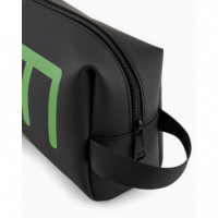 Washbag With Oversized Logo Black/vibrant Green  EA7 EMPORIO ARMANI 7