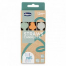 Set Pajitas Silicona 6UD. CHICCO