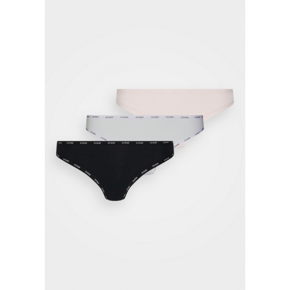 3PACK Tanga GUESS Negro-blanco-rosa