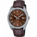 CASIO Coleccion MTP-1302PL-5AVEF Reloj Analogico,correa Cuero Marron,esfera Marron,resit Agua