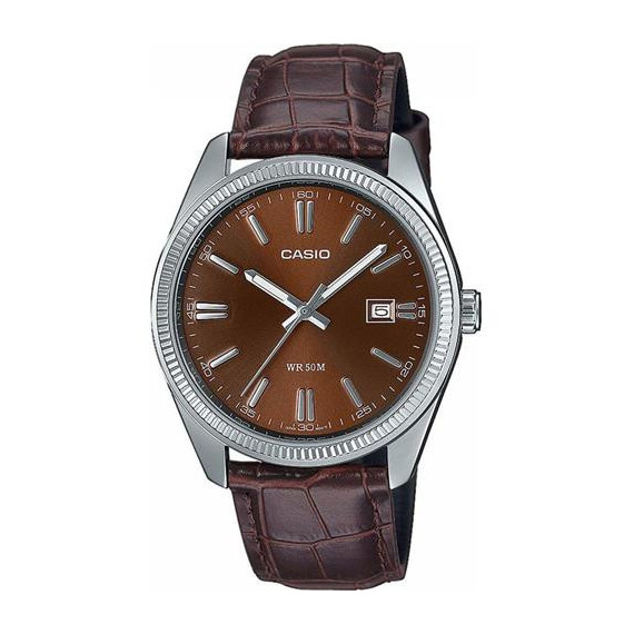CASIO Coleccion MTP-1302PL-5AVEF Reloj Analogico,correa Cuero Marron,esfera Marron,resit Agua
