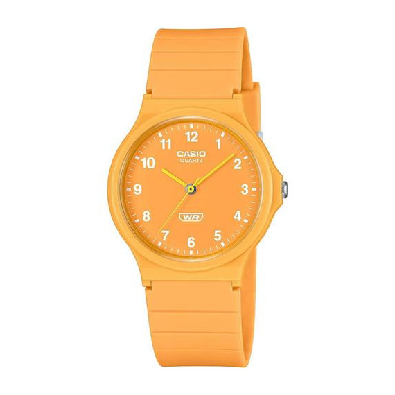 CASIO MQ-24B-9BEF Reloj Analogico, Resistente Al Agua, Correa de Resina Naranja