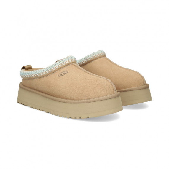 Zueco Plataforma Ribete ante Beige  UGG