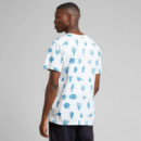 Camisetas Hombre Camiseta DEDICATED Stockholm Ocean Life Aop Off White