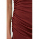 Vestidos Slash Nk Rouched MIDI  TOMMY HILFIGER