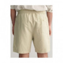 Pantalones Cortos Cotton-linen Shorts  GANT