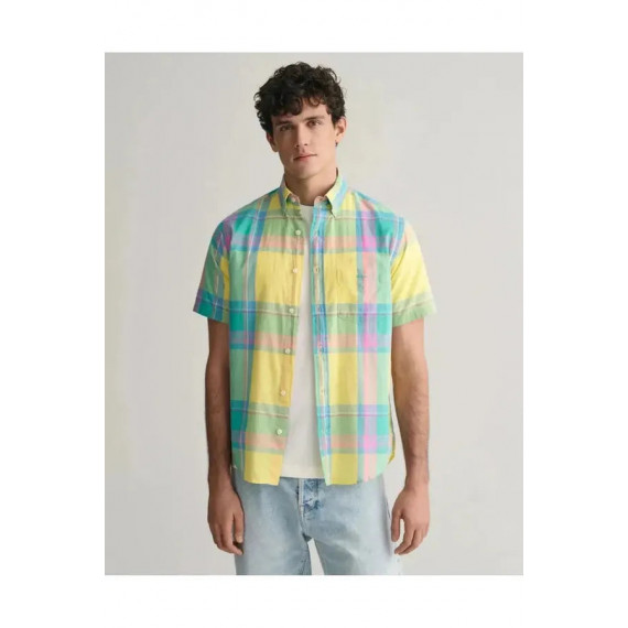 Camisas Reg Colorful Madras Ss  GANT