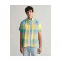 Camisas Reg Colorful Madras Ss  GANT