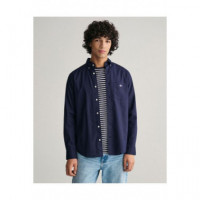 Camisas Reg Cotton Linen Shirt  GANT