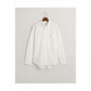 Camisas Reg Cotton Linen Shirt  GANT