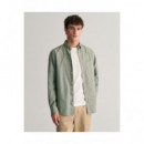 Camisas Reg Cotton Linen Shirt  GANT