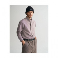 Camisas Reg Poplin Micro Gingham Shirt Rojo  GANT