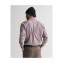 Camisas Reg Poplin Micro Gingham Shirt Rojo  GANT