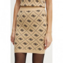 Faldas Cortas Sarah 4G Skirt Swtr  GUESS