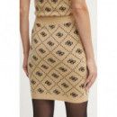 Faldas Cortas Sarah 4G Skirt Swtr  GUESS