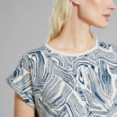Camisetas Mujer Camiseta DEDICATED Visby Clay Swirl Light Aop Oat White
