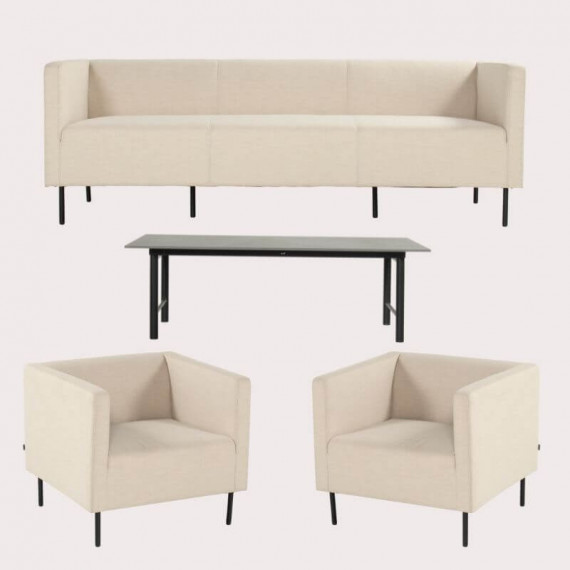 Conjunto de Jardín Alba (5 Plazas) con Tejido 100% Exterior Color Beige/negro Hartman®  HARTMAN OUTDOOR FURNITURE