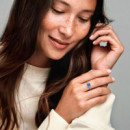 Anillo en Plata de Ley Elegancia Atemporal Azul 198863C02  PANDORA