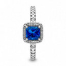 Anillo en Plata de Ley Elegancia Atemporal Azul 198863C02  PANDORA