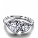 Anillo Corazones Halo Brillante 193659C01  PANDORA
