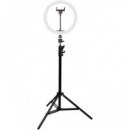 KSIX Aro de Luz Led Selfie para Movil 14W con Tripode 160CMS Studio Live Max Negro