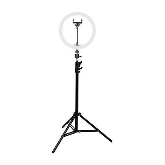 KSIX Aro de Luz Led Selfie para Movil 14W con Tripode 160CMS Studio Live Max Negro