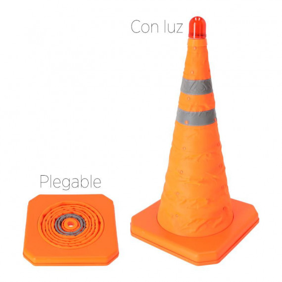 Cono de Señalizacion Plegable con Luz  PAMACON 60 Cm