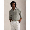 Linen-cubdppcs Grn/wht  RALPH LAUREN