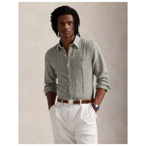 Linen-cubdppcs Grn/wht  RALPH LAUREN