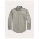 Linen-cubdppcs Grn/wht  RALPH LAUREN