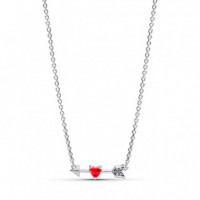 PANDORA Collar Flecha & Corazón Cristal de Murano 393669C01