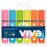 ROTULADOR FLUORESCENTE 6 COLORES MOLIN