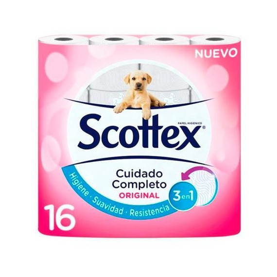 ROLLO PAPEL HIGIENICO DOMESTICO SCOTTEX 16 ROLLOS