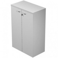 ARMARIO MADERA MEDIO 2 ESTANTES GRIS