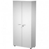 ARMARIO MADERA ALTO 3 ESTANTES GRIS